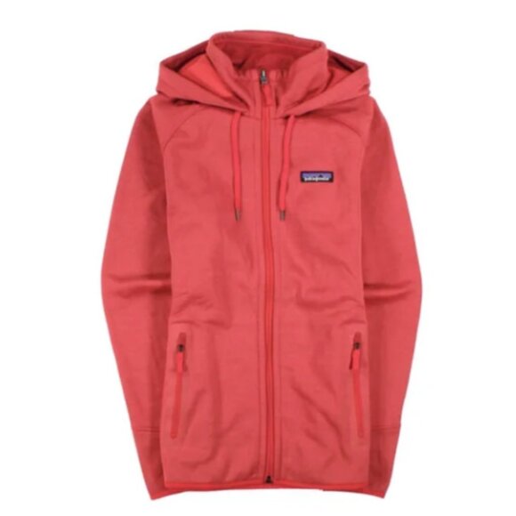 Patagonia Women's Jacket Micro Tech Fleece Coral Red XL NEW - Picture 2 of 14